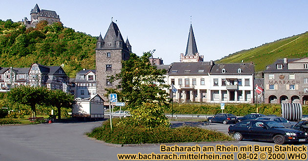 Bacharach am Rhein mit Burg Stahleck